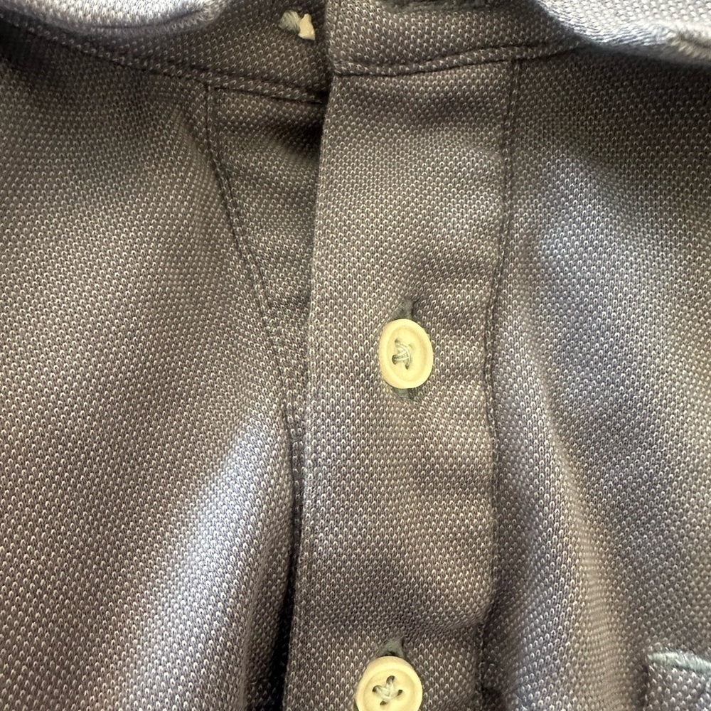 Men’s used Bolle golf polo shirt size XL pocket grey striped Pre own items are a - Picture 3 of 6